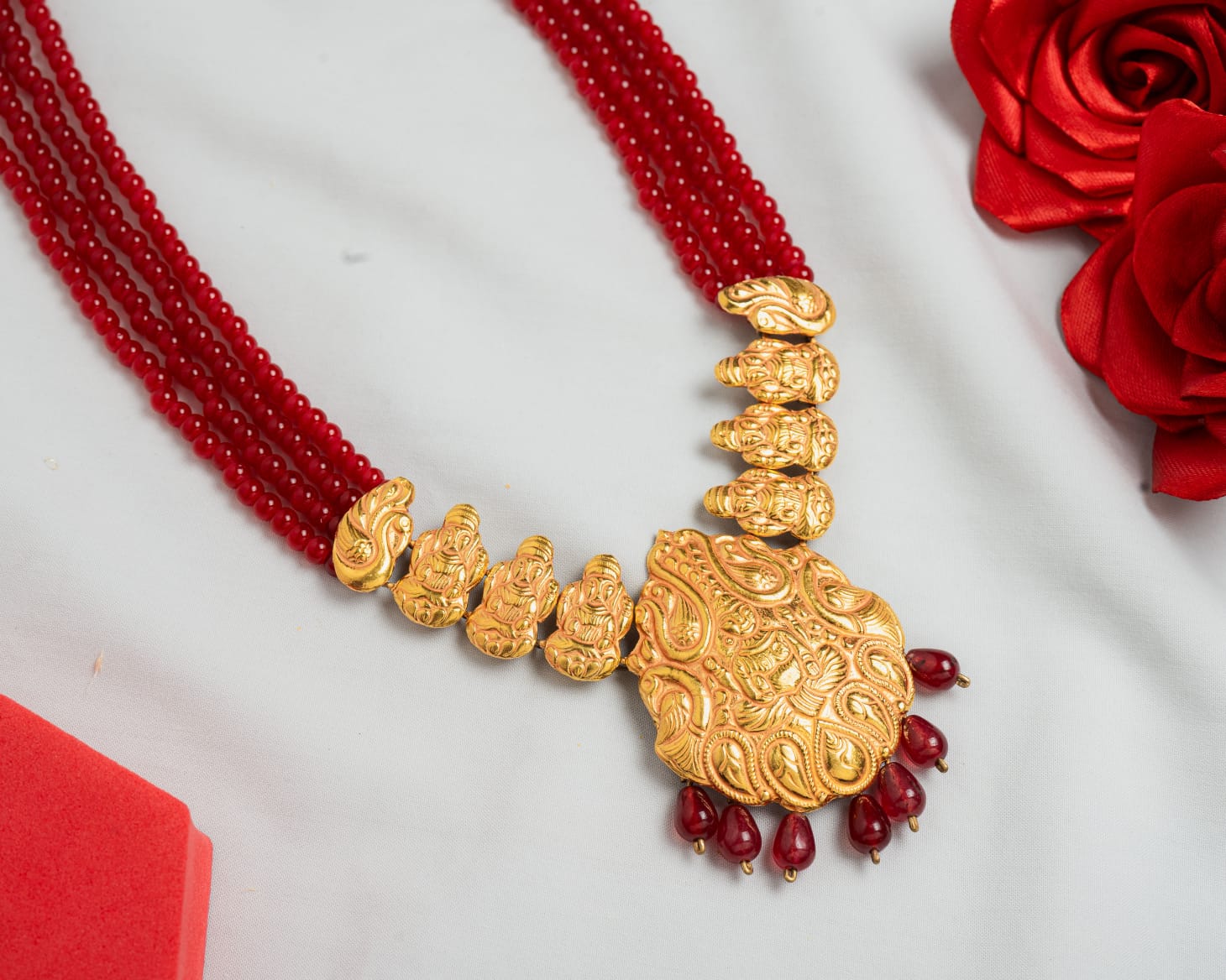 Laxmi Potey Antique Temple Haar Necklace - Shagoon Jewellers Nepal